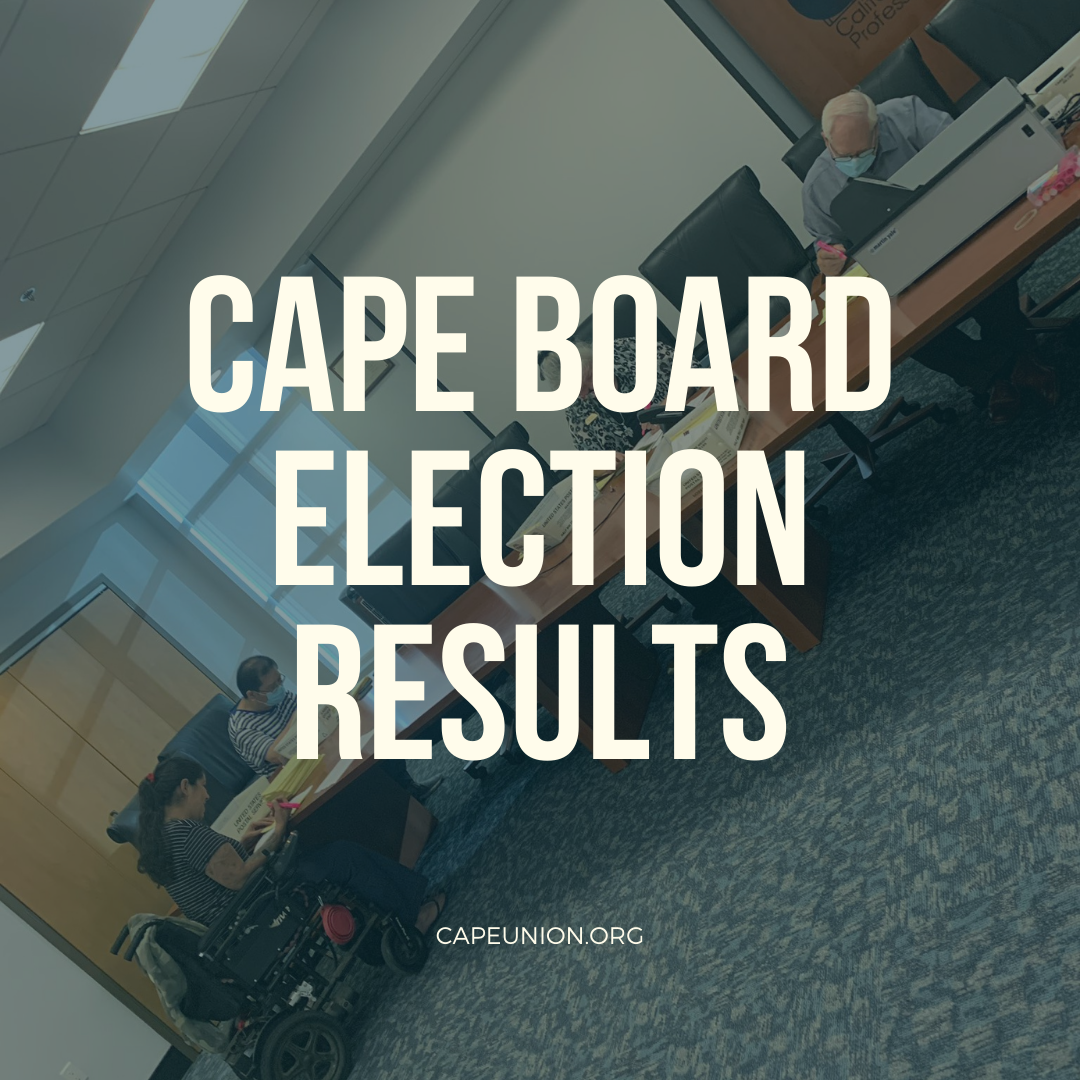 2023 CAPE Board Election Results California Association of