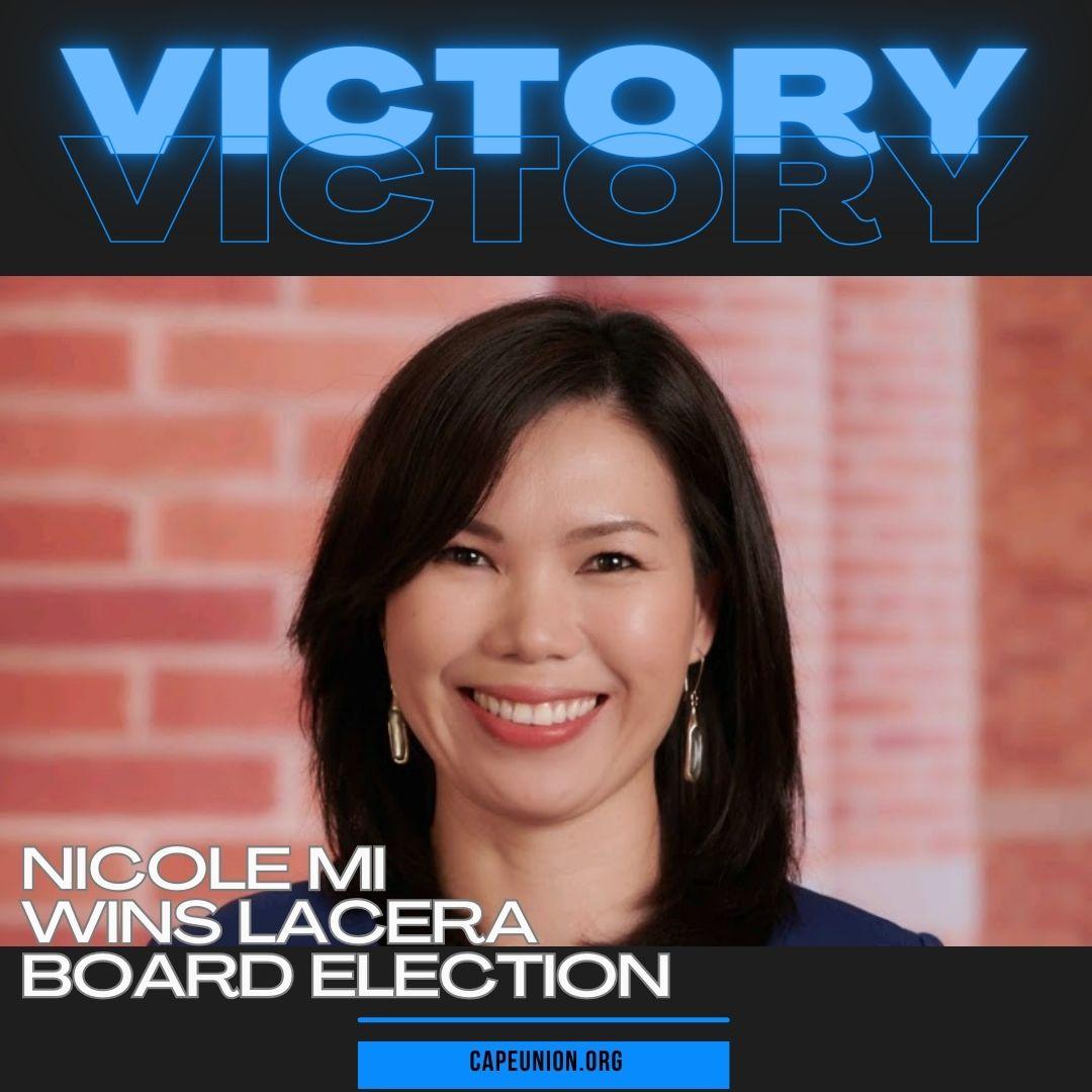 We Did It Nicole Mi Wins LACERA Election California Association of